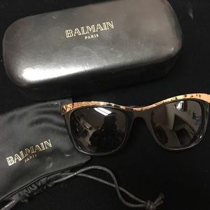 Balmain Black and Gold Sunglasses